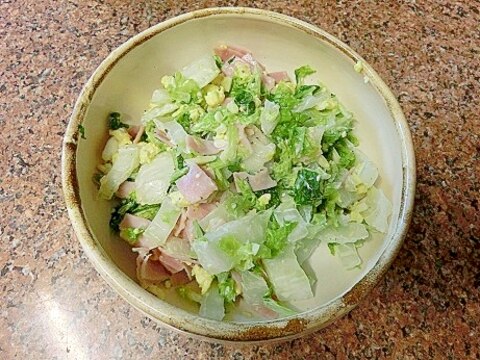 白菜カルボナーラ風サラダ